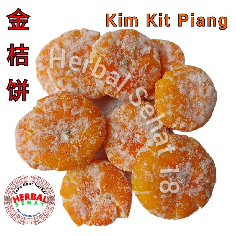 

Kim Kit Pia 100 Gram - Jin Ju Bing 金桔饼 Manisan Jeruk / Kim Kit Piang