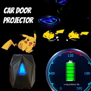 【READY STOCK】PIKACHU CAR DOOR LOGO DYNAMIC LIGHT / MOTOR CAR PROJECTOR TAIL LIGHT / WIRELESS DOOR OPENING DECORATIVE ATMOSPHERE WELCOME LAMP