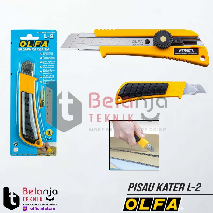 

Cutter Olfa Snap-Off Blade Cutter 18 Mm L-2 Pisau Kater Potong 18Mm Abs L2