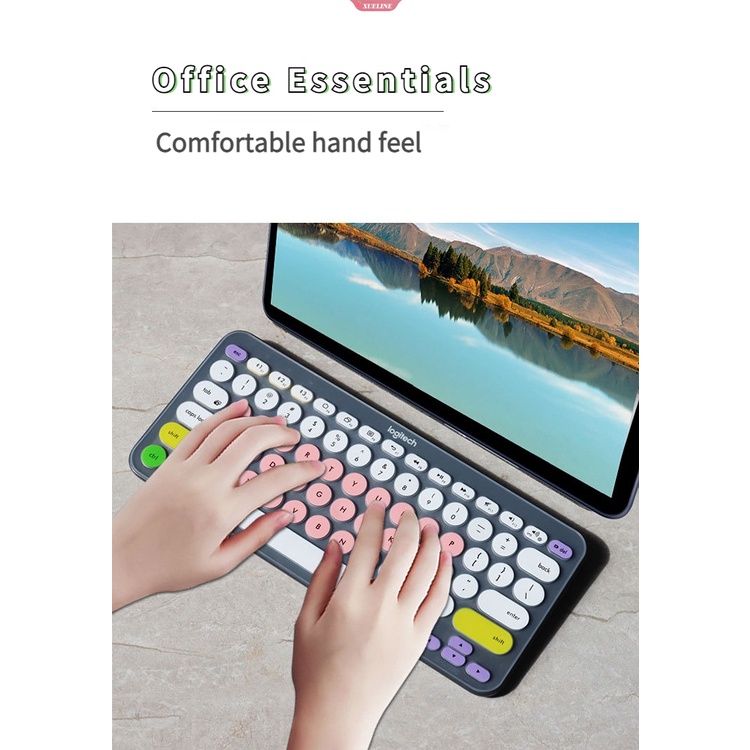 Cover Keyboard Untuk Logitech K380 Wireless Colorful US Soft Silicone Film Case Slim Tipis Dalam Bahasa Inggris [ZXL]