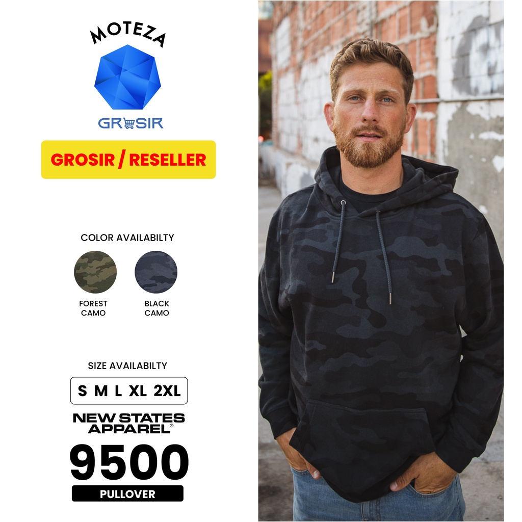 Grosir NSA Pullover 9500 - CAMO - Jaket Sweater Hoodie Polos Original