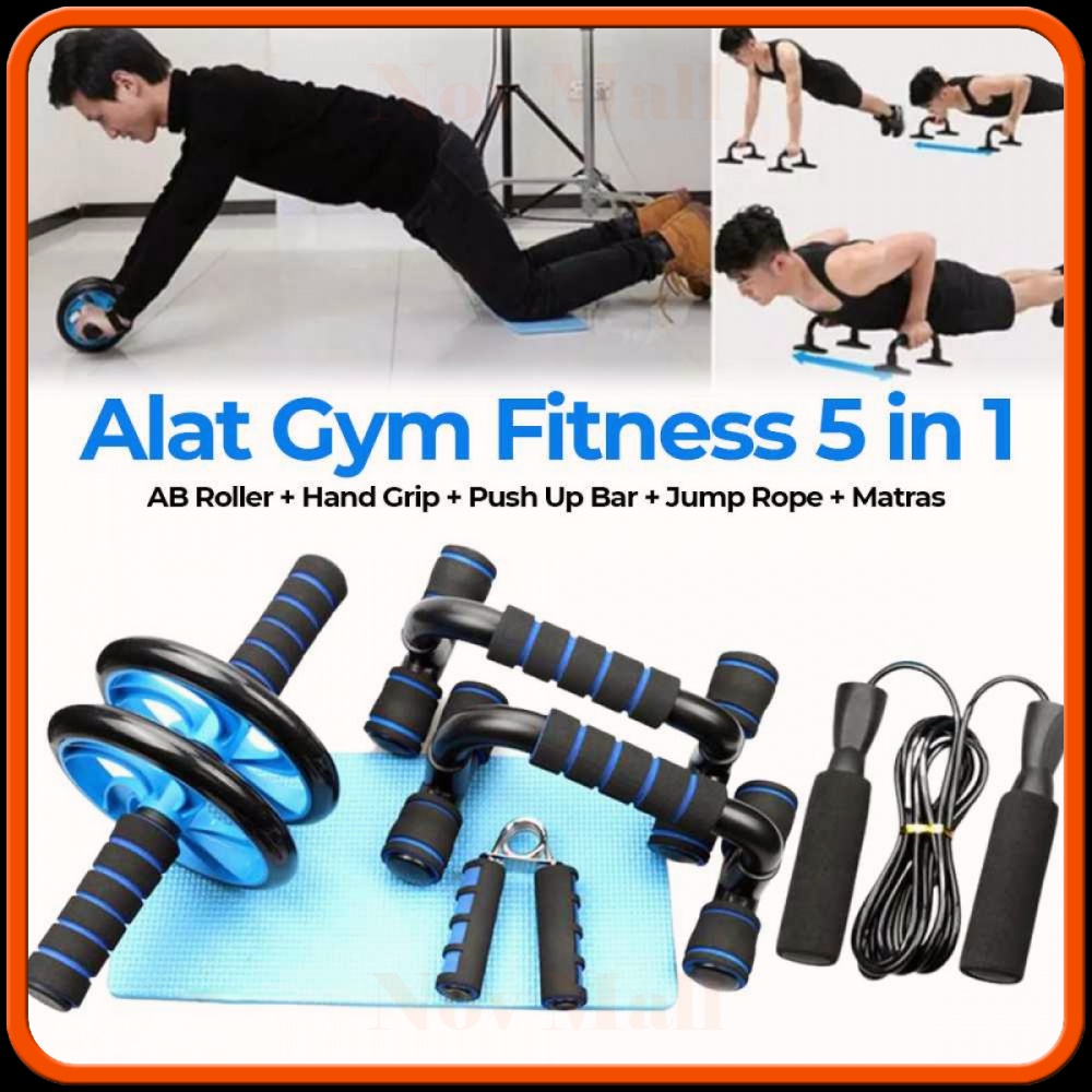 Alat Gym Fitness Roller Push Up Bar Hand Grip 5 in 1 -SP517