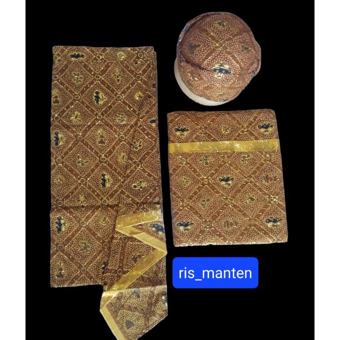 set jarik manten + sapit urang + blangkon