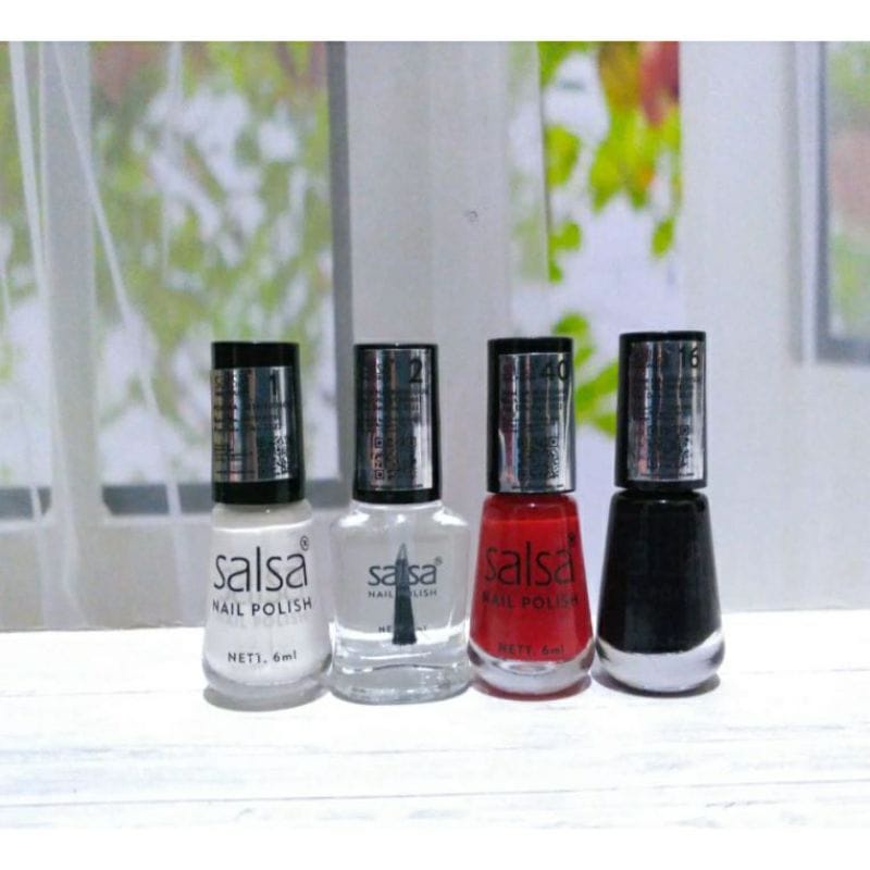 ✿ELYSABETHME✿ SᗩᒪSᗩ Salsa kutek  pewarna kuku ecer cepat kering bisa untuk base dan top coat warna tahan lama