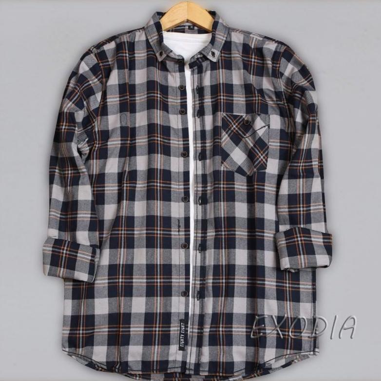 KEMEJA CEWEK DAN COWOK EIGHTY EIGHT KEMEJA BRILL EIGHTY EIGHT 88 RENAYFASHIONSTORE 88 R022