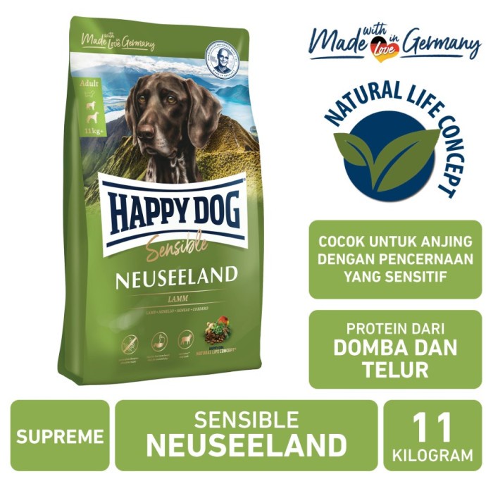 Happy Dog Supreme Sensible Neuseeland 11kg Freshpack Makanan Anjing