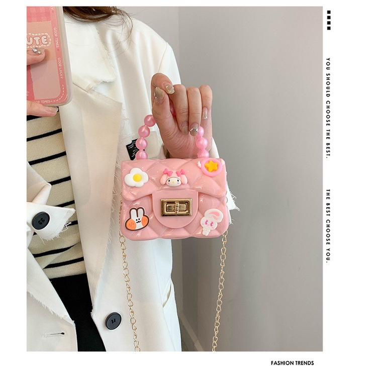 PX 455 Tas Jelly Mini Kartun 3D - Tas Jelly Sticker Kartun