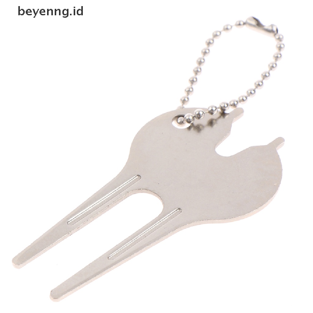 Beyen Zinc Alloy Golf Fork Line Divot Repairing Curved Fork Tool Green Repair Tool ID