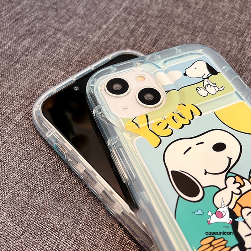 Vivo Y16 Y20 Y21 Y36 Y02 Y02s Y12 Y17 Y15 Y22 Y35 Y15s V25E Y11 Y22s Y33s Y15A Y91 Y12i Y01 Y20s Y30 Y20i Y21s Y12s Y93 Y95 Y91C Y50 Kartun Snoppy Charlie Brown Soft Airbag Case