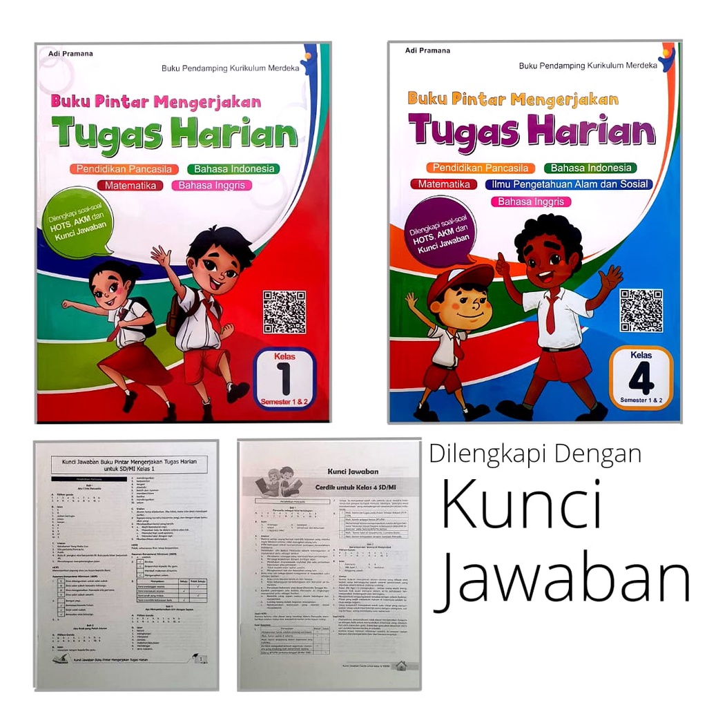 Buku Pintar Mengerjakan Tugas Harian Kelas 1 &amp; 4 SD/MI kurikulum merdeka