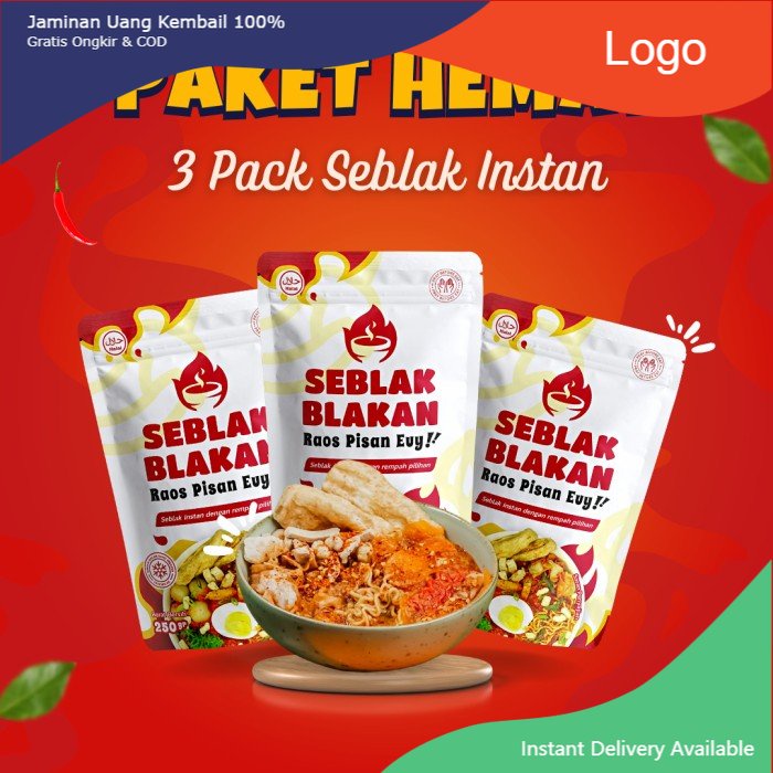 

PAKET HEMAT 3 PACK SEBLAK BLAKAN | Seblak & Baso Aci Instan