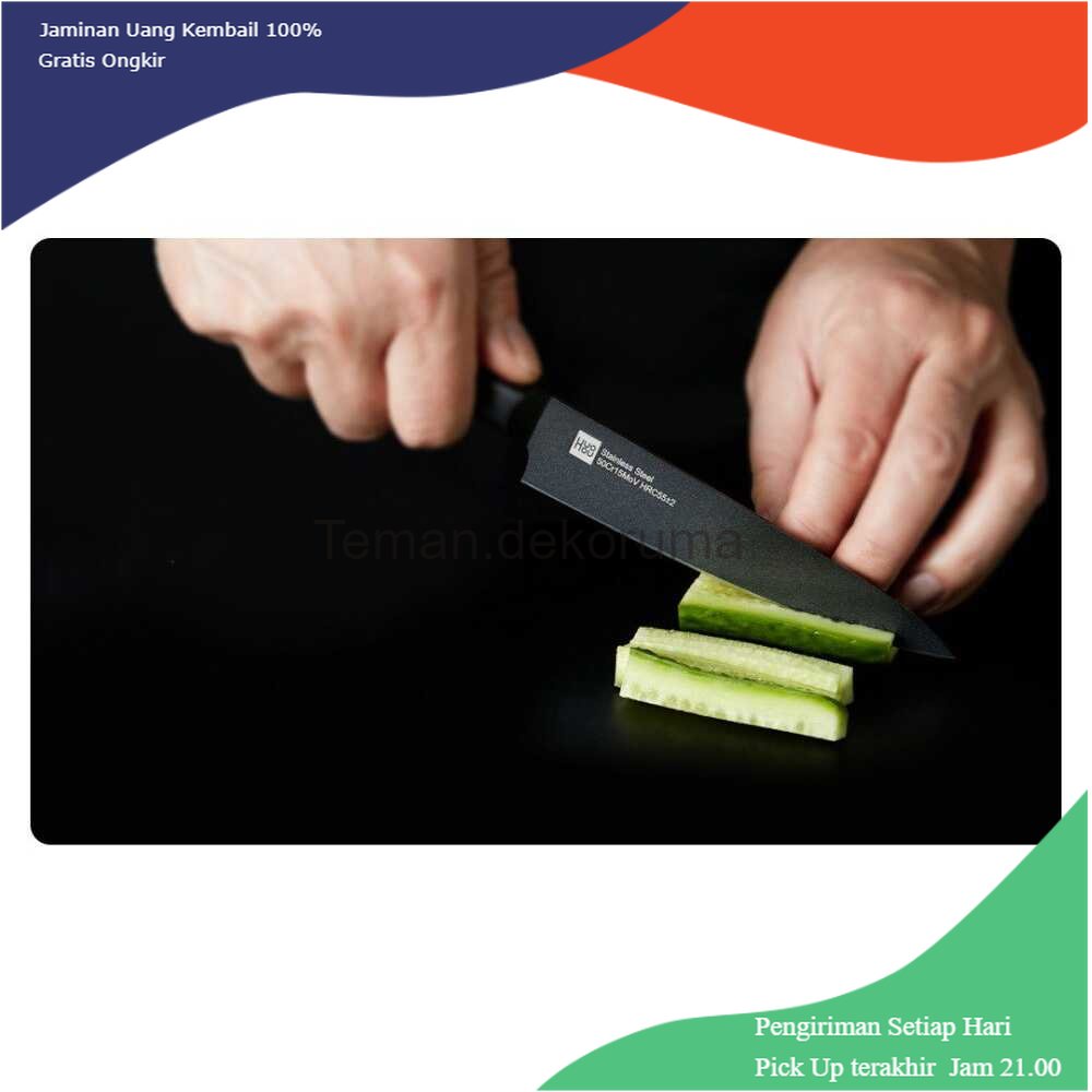 TD - DPR Huohou Set Pisau Dapur &amp; Holder Kitchen Knife 5 in 1 - HU0076