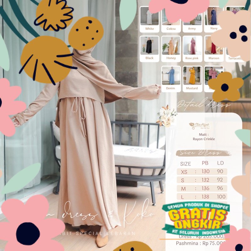 GlizHijab - Andin Dress / bali tenun