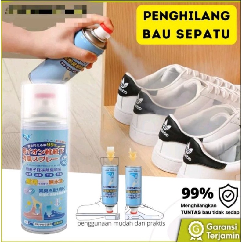 spray penghilang bau sepatu anti bau kaki semprotan pewangi sepatu