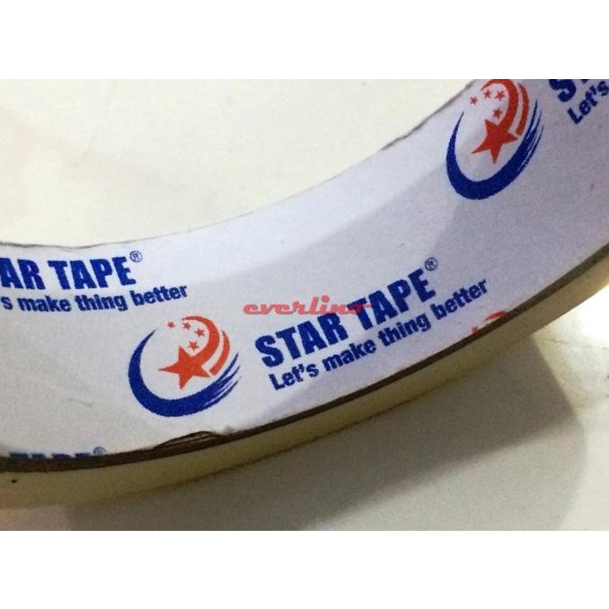 

READY berkah STAR 24 mm / 1 inch Masking Tape Isolasi Lakban Selotip Kertas |COD