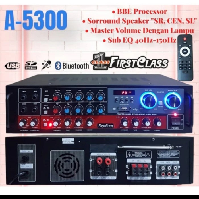 power Amplifer Karaoke Firstclass FC A5300 Bluethoot