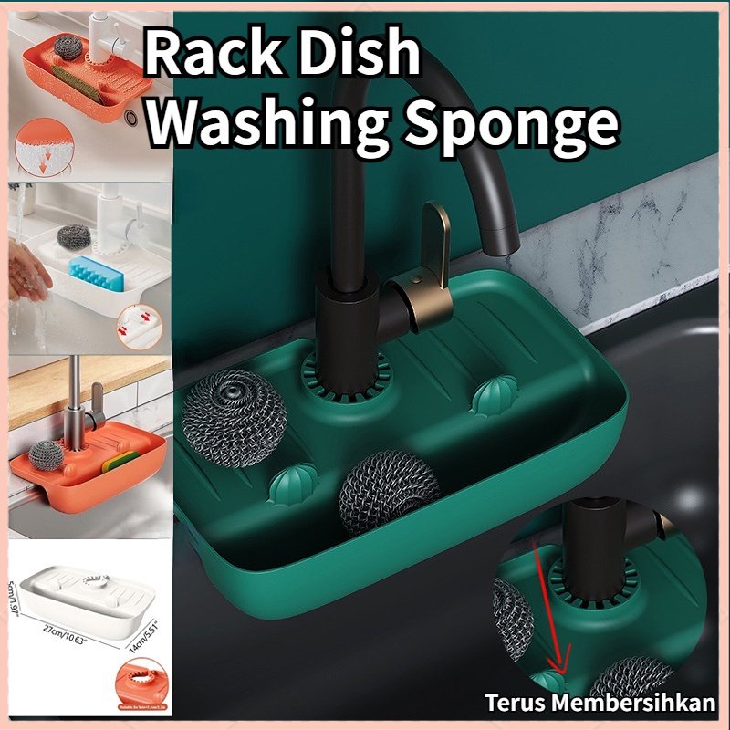 【COD】Rack Dish Washing Sponge/Rak Pengering Spons Cuci Piring/Rak Cuci Piring Spons/Mengeringkan Silikon Rak