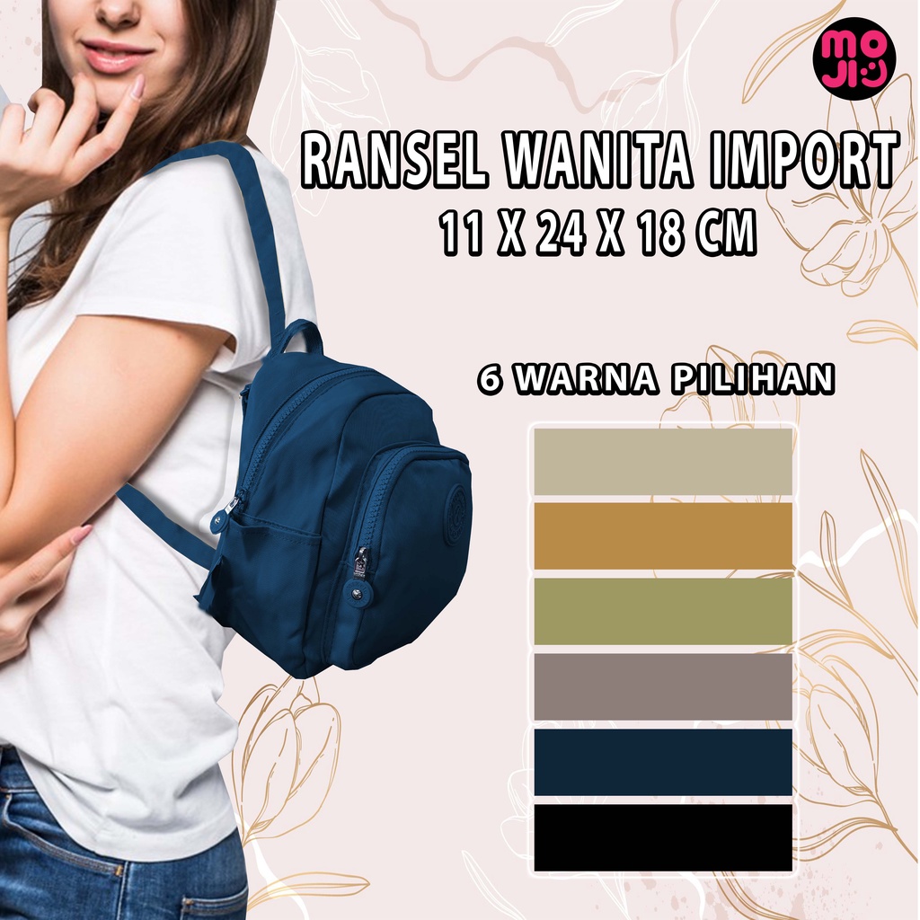 Tas Ransel KP#0317 Import Wanita 3 Ruang - Tas Wanita - Backpack Import High Quality - MOJI