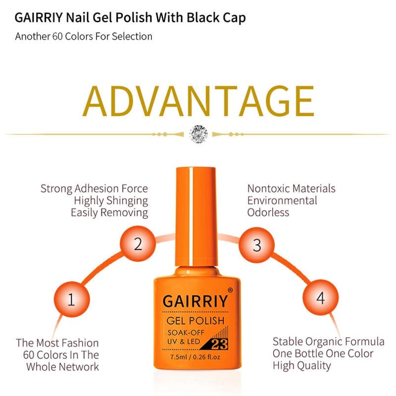 GAIRRIY (51-80) Kutek Gel Uv Nail Polish Art Cat Kuku Murah Bagus