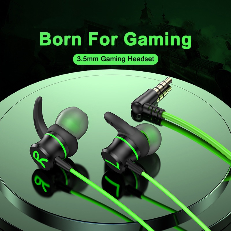 Headphone Kabel Gaming 3.5MM High Fidelity Sound Quality In-Ear Headphones Peredam Kebisingan In-Ear Headphone Dengan Mikrofon HD Gaming