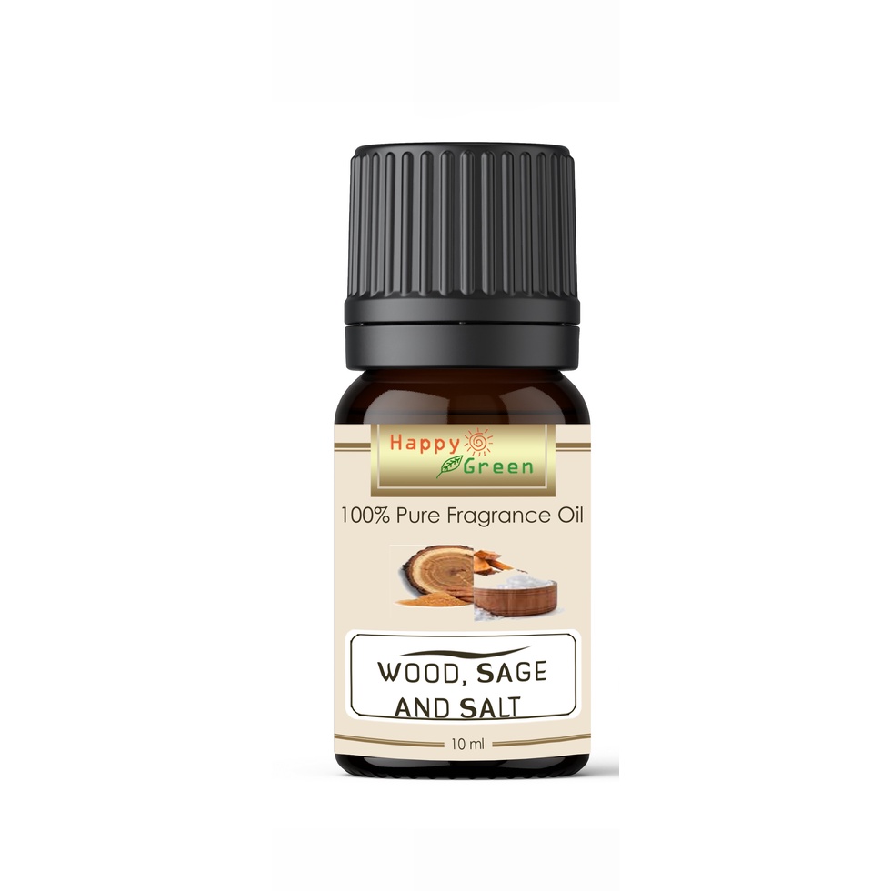 Happy Green Wood Sage and Salt Fragrance Oil -Minyak Kayu Sage Salt
