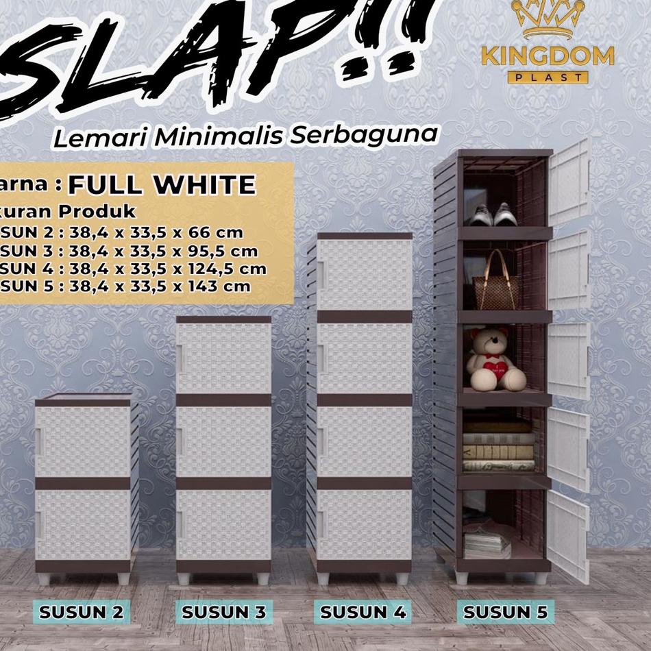 ➾ LEMARI PLASTIK SERBAGUUNA KINGDOM SLAP / LEMARI 1 PINTU / RAK HELM / RAK BUKU / LOKER PLASTIK ➧