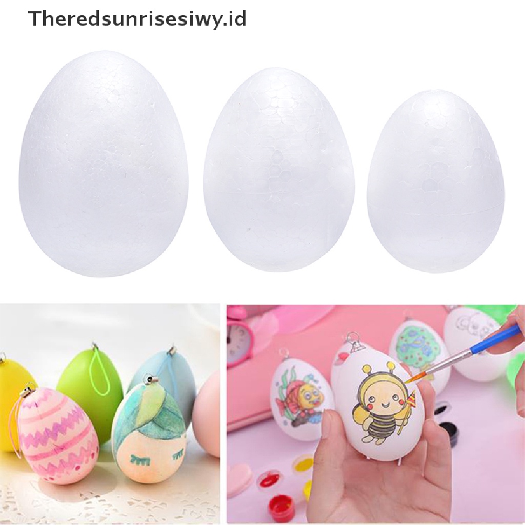 # Baju Lebaran # 10pcs Telur Paskah Styrofoam Bola Busa Handmade DIY Craft Dekorasi Pesta~