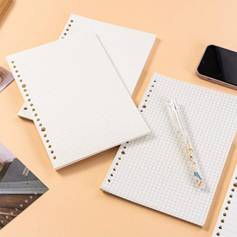 

Loose leafe B5 isi binder kertas file B5 garis polos titik kotak bahan bookpaper loose leafe