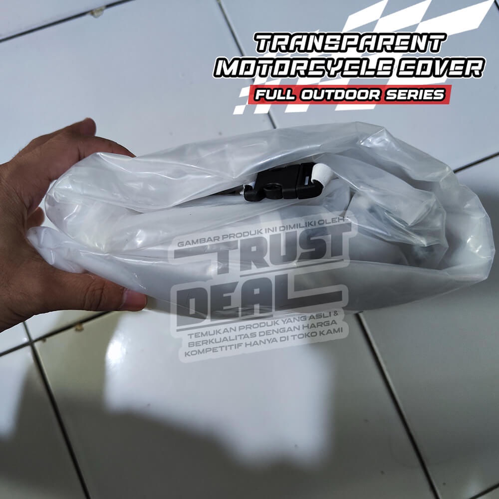 Cover Sarung Motor Plastik Transparan PCX, NMAX, VARIO 160, AEROX Size JUMBO Tebal Waterproof