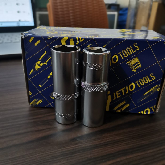 Mata sok 21 mm panjang Lakoni jetjo socket deep wall 1/2" kunci shock