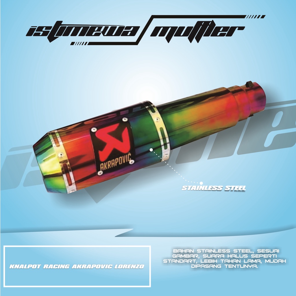 Silincer Knalpot Racing Akrapovic GP Lorenzo