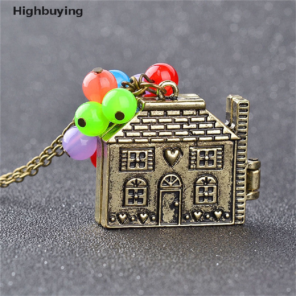 Hbid New House with Balloons Up Movie Chain Pendant Kalung Hadiah Anniversary Antik Glory