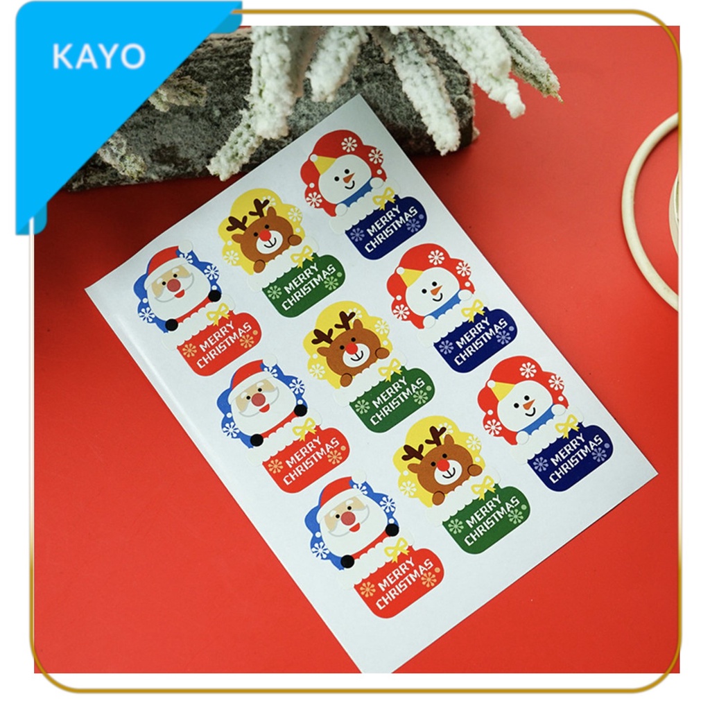 

stiker motif natal 9, stiker kado tema natal , tempelan stiker natal