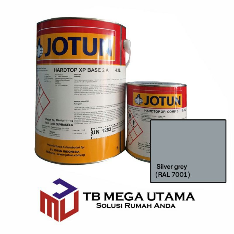 Jotun Hardtop XP - RAL 7001 Silver Grey Kemasan 5 Liter 2 Komponen | Cat Polyurethane