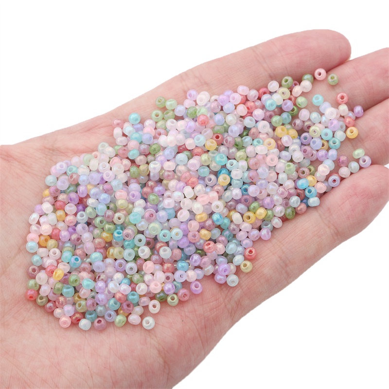 3mm 4mm Becautiful Colors Glass Seed Beads Untuk Jarum Kerja Perhiasan DIY Membuat Aksesoris