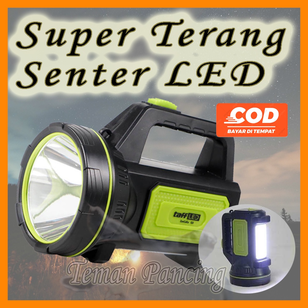 SENTER LED SUPER BRIGHT TERANG ZANCAKA RECHARGEABLE 13500 LUMENS 10 W