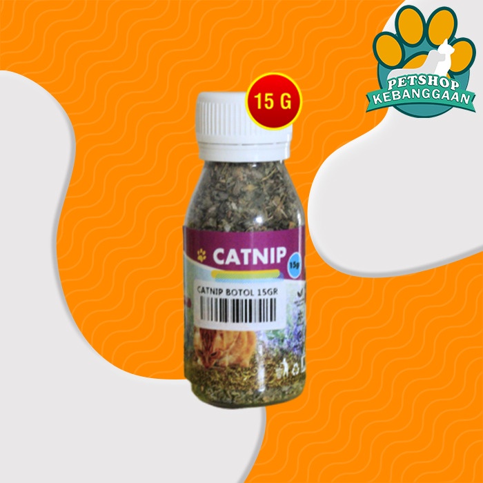Catnip Serbuk Botol 15gr Alami Untuk Kucing Cat Nip Organik