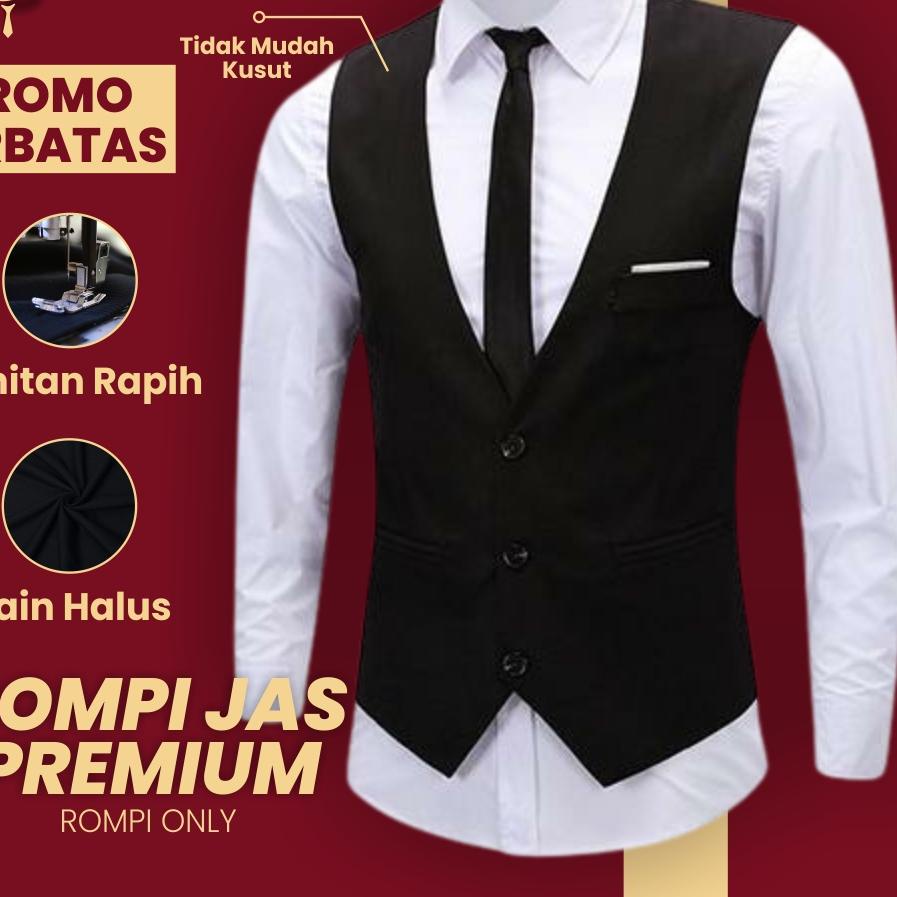 ➸ ROMPI JAS FORMAL PRIA COWOK FORMAL - HITAM MERAH PUTIH ABU ➽