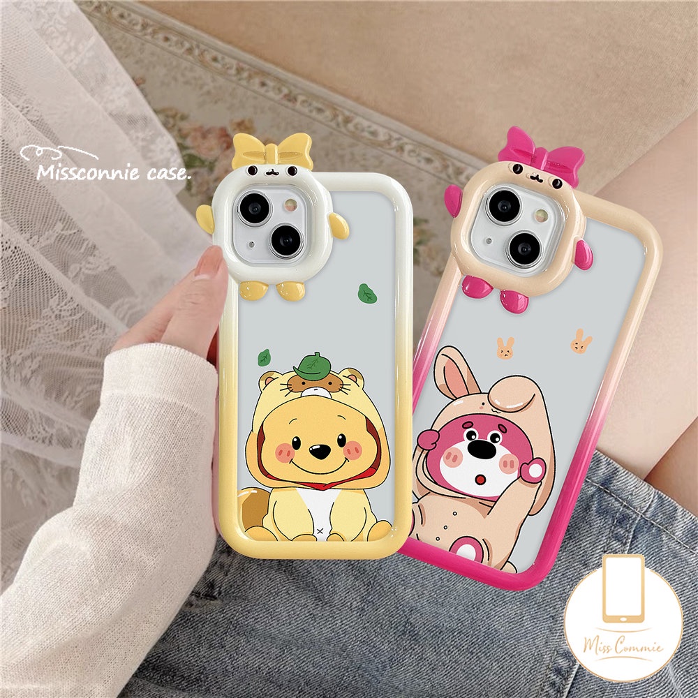 Redmi 10a1 9A 10A 9T 10C A1+9C Mi 11 Lite POCO X3 Pro NFC M3 Note9 10s 11s 8 11Pro+10Pro 10 11 9 Cute Strawberry Bear Manyo Little Monster Lens Winnie The Pooh Soft Sarung