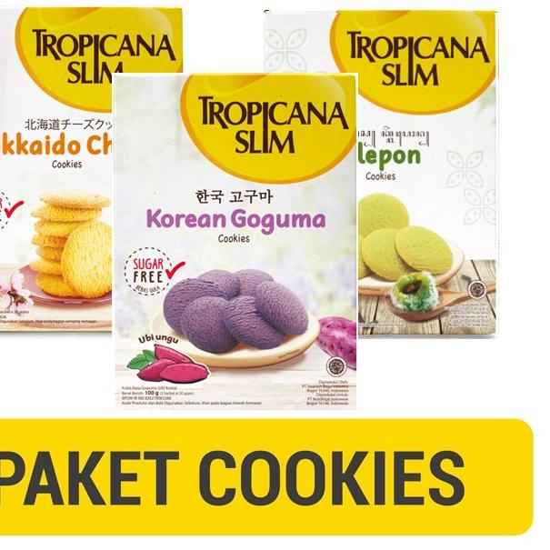 

Serbuuu Paket Cookies 3 Rasa - Tropicana Slim Klepon Cookies, Hokkaido, dan Korean Goguma Cookies RT4''