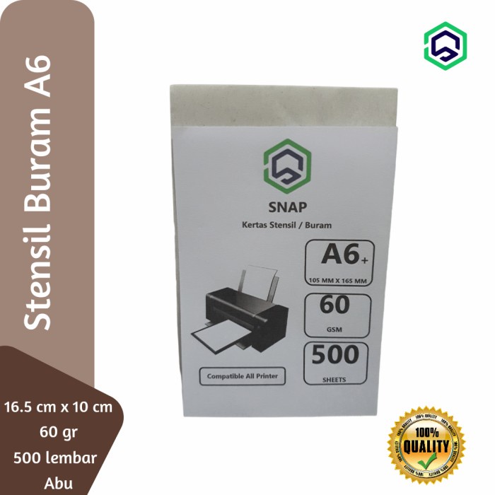 

Kertas Stensil Buram A6 60 gr Label Resi Pengiriman - 500 Lembar