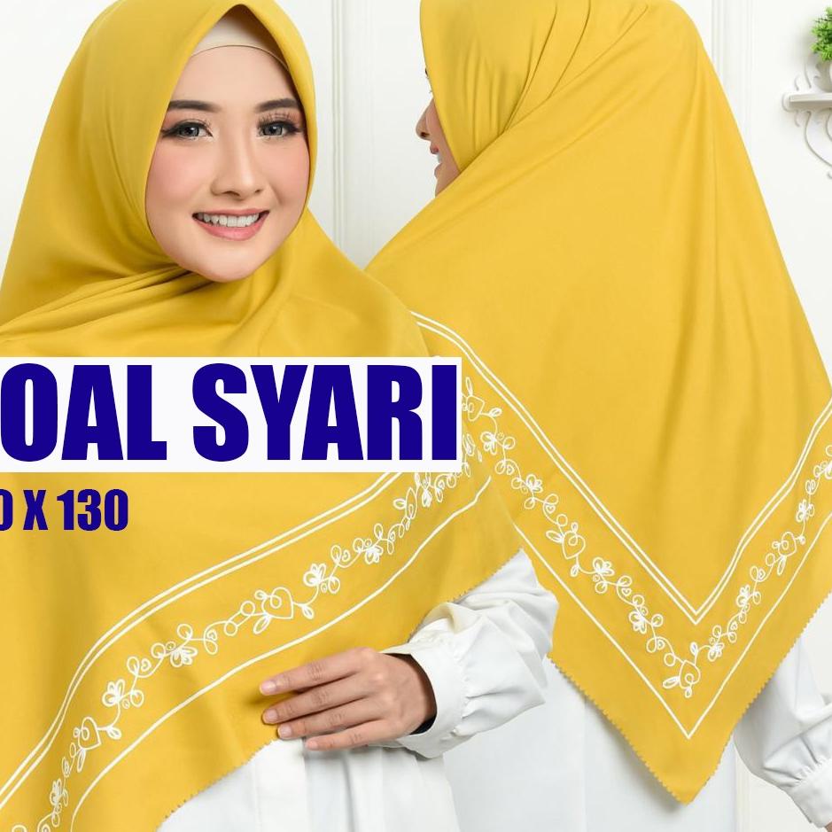 ○ HIJAB VOAL SYARI / KERUDUNG SEGI EMPAT SYARI / JILBAB SEGI 4 SYARI MOTIF/KERUDUNG SYARI ♪