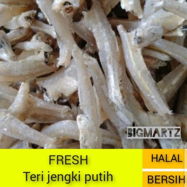 

♘ ikan asin Teri jengki bulat vip tanpa kepala 1kg / jengki putih bersih / teri jengki export ♥