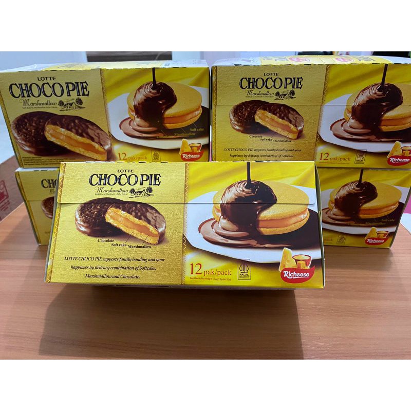 

[PROMO!!] LOTTE Chocopie Keju Choco Pie Richeese Keju Box