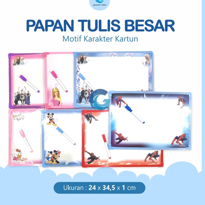 

W28 Peralatan Belajar Anak Menulis Papan Tulis Motif Kartun TREND KEKINIAN ル