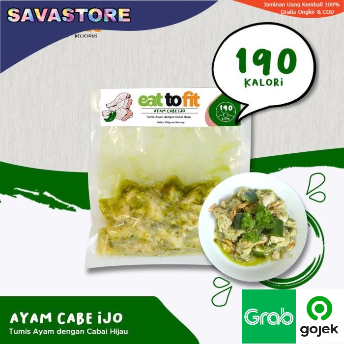 FROZEN FOOD AYAM CABE IJO 100 gr - MAKANAN SEHAT KELUARGA EAT TO FIT