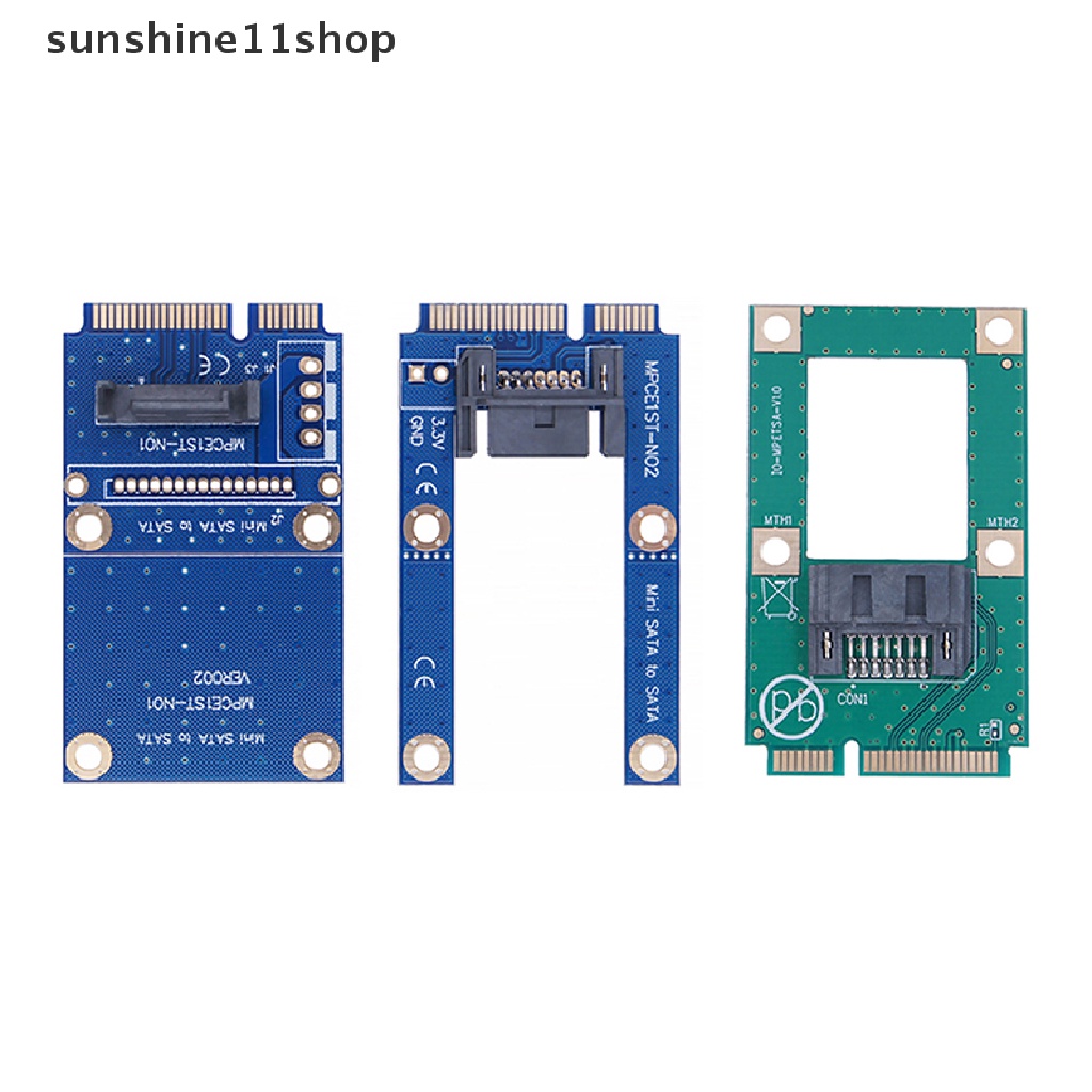 Sho Kartu Konverter mSATA Ke SATA Mini SATA to 7-Pin SATA Extension Adapter Antarmuka 90/180derajat Dengan Kabel SATA N