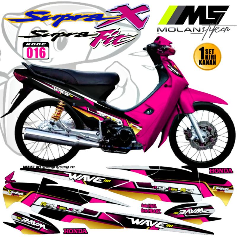 Decal Sticker Striping Variasi Supra Lama /Supra X 100 /Supra X 110 /Supra Fit Lama /Supra X Lama/Ol