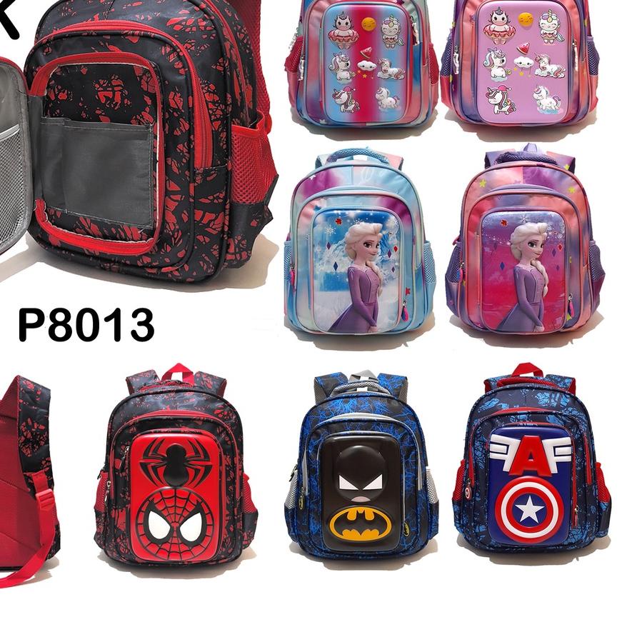✦ Tas TK Paud Ransel Sekolah Anak Laki Cowok Tas Anak Perempuan Tempat Pensil Superhero spiderman Ba
