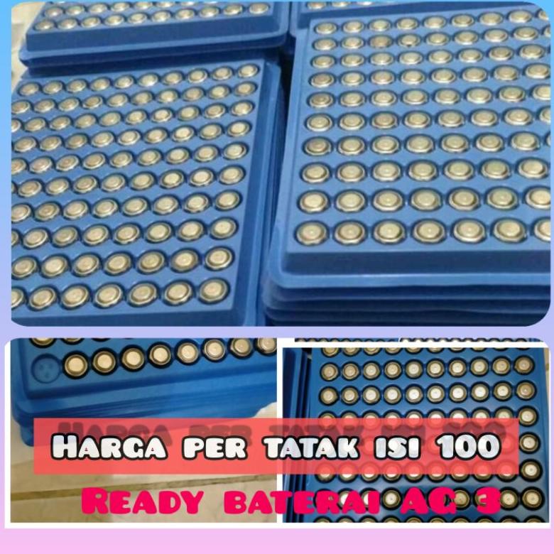 Super Big Sale [Dapat Mini Gold] Baterai AG3/LR41 tatakan grosir/Kancing